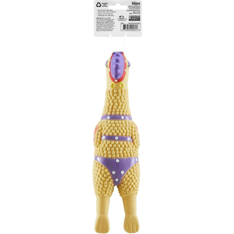 Charming Pet Squawkers Henrietta Latex Rubber Chicken Interactive Dog Toy, Large