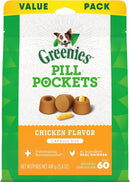 Greenies Pill Pockets Dog Treats Chicken Flavor for Dogs 15.8 oz. 60 Treats