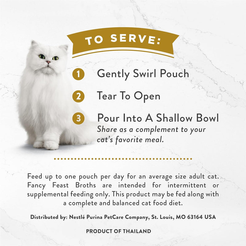 Purina Cat Food Fancy Feast Broths With Tuna, Shrimp & Whitefish 1.4 oz. Pouch