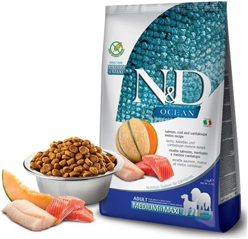 Farmina Salmon, Cod, and Cantaloupe Melon Adult Dog Food Medium & Maxi 5.5lbs