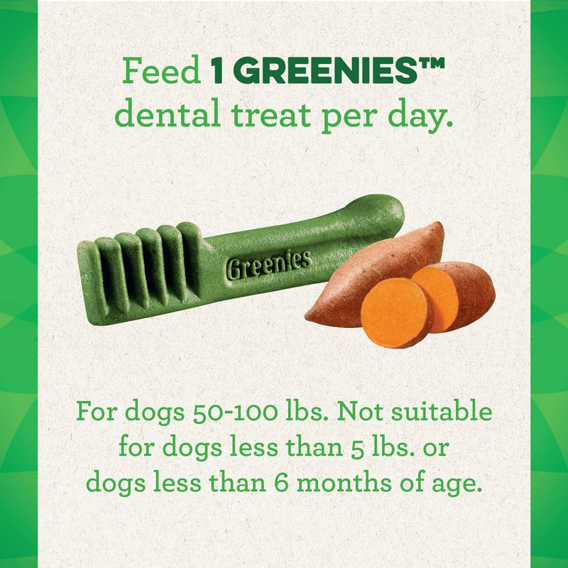 Greenies Large Natural Dog Dental Treats, Sweet Potato Flavor, 36 oz. 24-Treats