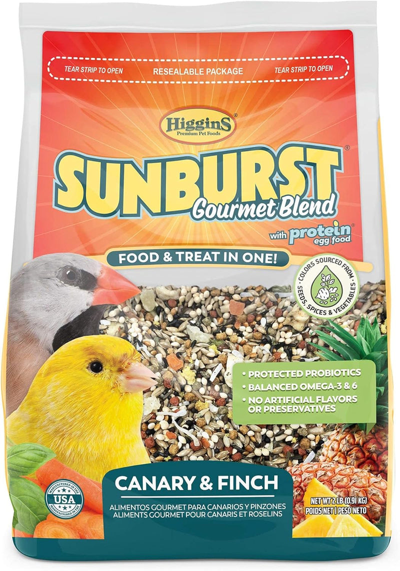 Higgins Sunburst Canary Finch Bird Food 2lbs.