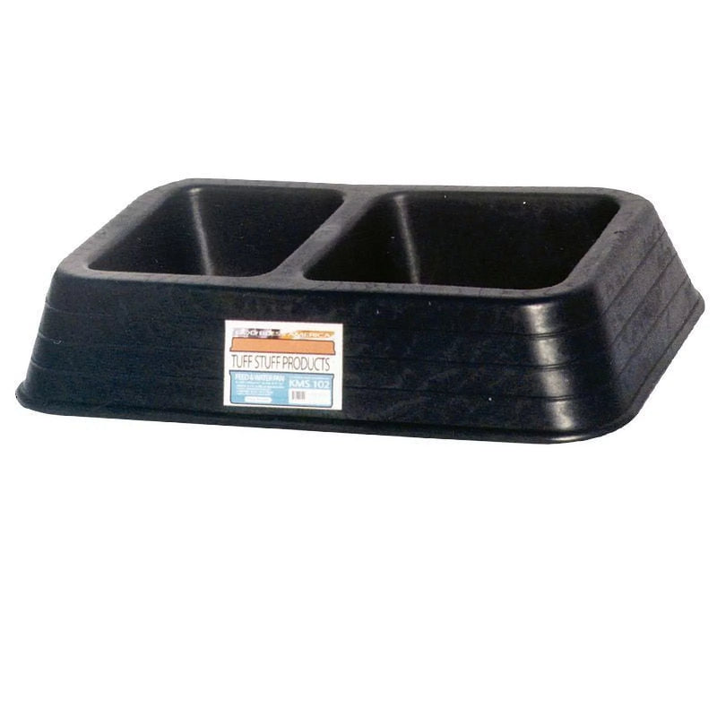 Tuff Stuff Double Heavy Duty Dish for Large Dogs and other farm animals.