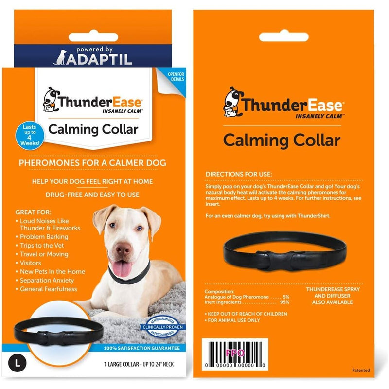 ThunderEase Calming Anti Anxiety Pheromone Collar for Dogs, Large