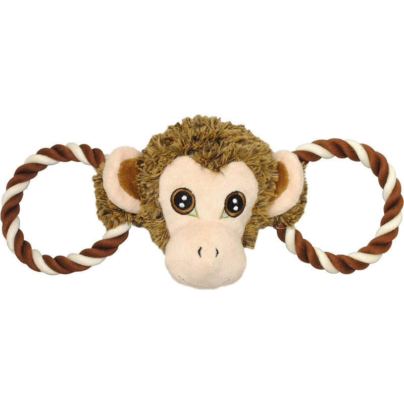 Jolly Pets Jolly Tug-a-Mal Monkey Tug/Squeak Dog Toy, Medium