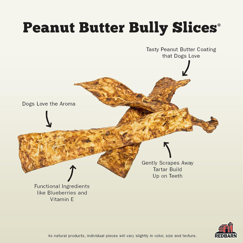 Redbarn All-Natural Rawhide Bully Slices for Dogs Peanut Butter Flavor 9 oz. 3PK