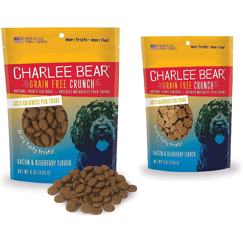 Charlee Bear Grain Free Dog Treats, Bacon & Blueberry Flavor 8 oz. 4-Pack