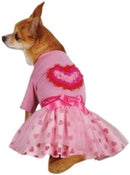 East Side Collection Chiffon Heart Set for Pets, Small/Medium, Pink