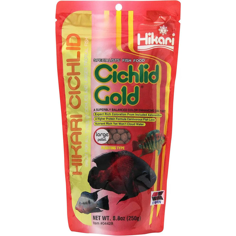 Hikari Cichlid Gold Floating Pellets for Pets, Large Pellet 8.8 oz. Hikari