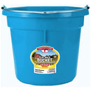 Little Giant Plastic Flat Back Feed Bucket w/Metal Handle 20QT Little Giant