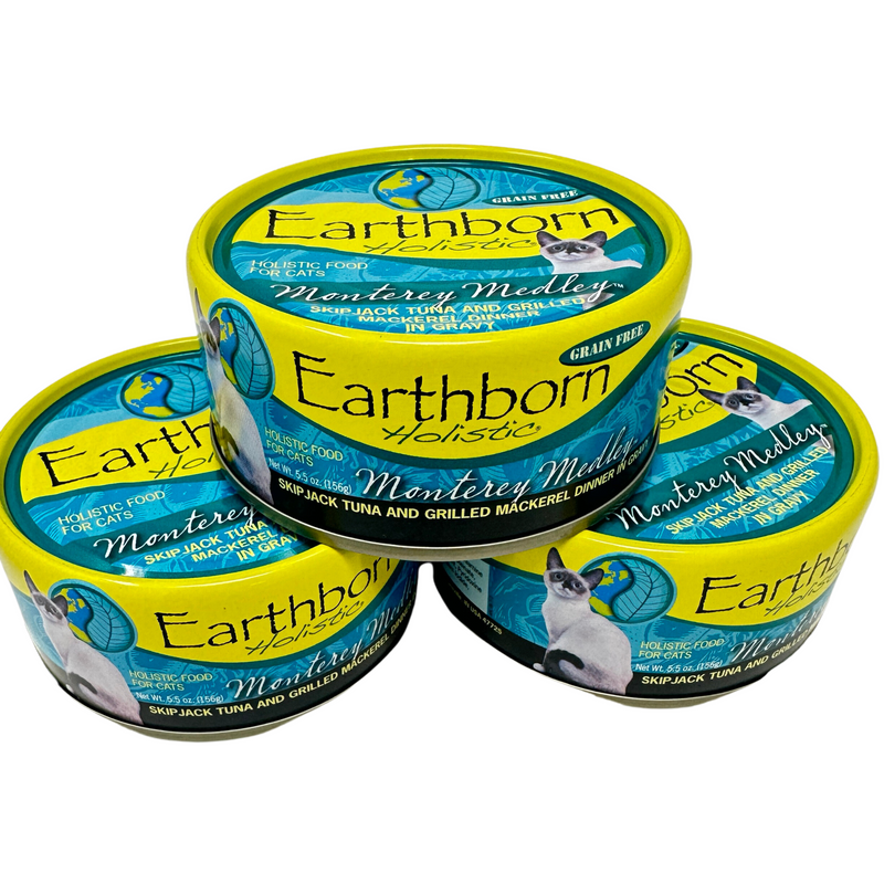 Earthborn Holistic Monterey Medley Grain-Free Moist Cat Food 5.5 oz. 3-Pack