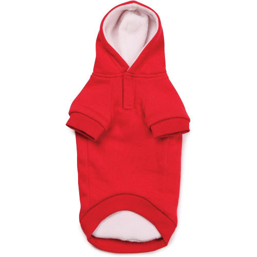 Zack & Zoey Fleeced Lined Hoodie Dog, 24" X-Large Red