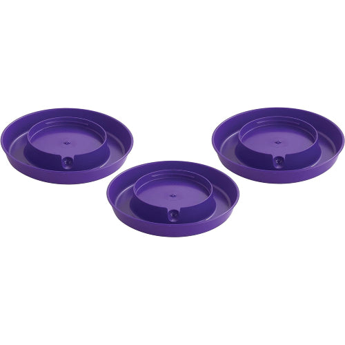 Little Giant Plastic Screw-On Waterer Base 1 Gallon, Purple 3-Pack