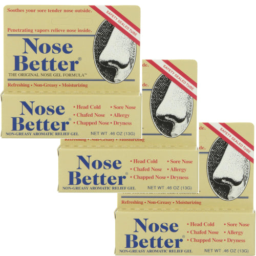 Nose Better Non-Greasy Aromatic Relief Gel-0.46 oz. 3-Pack