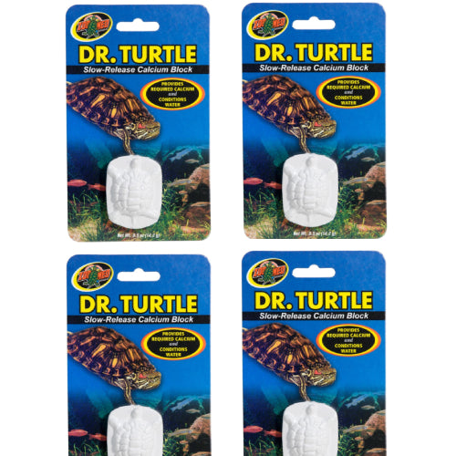 Zoo Med Dr.Turtle Slow-Release Sulfa Calcium Block Conditions Water 4PCK