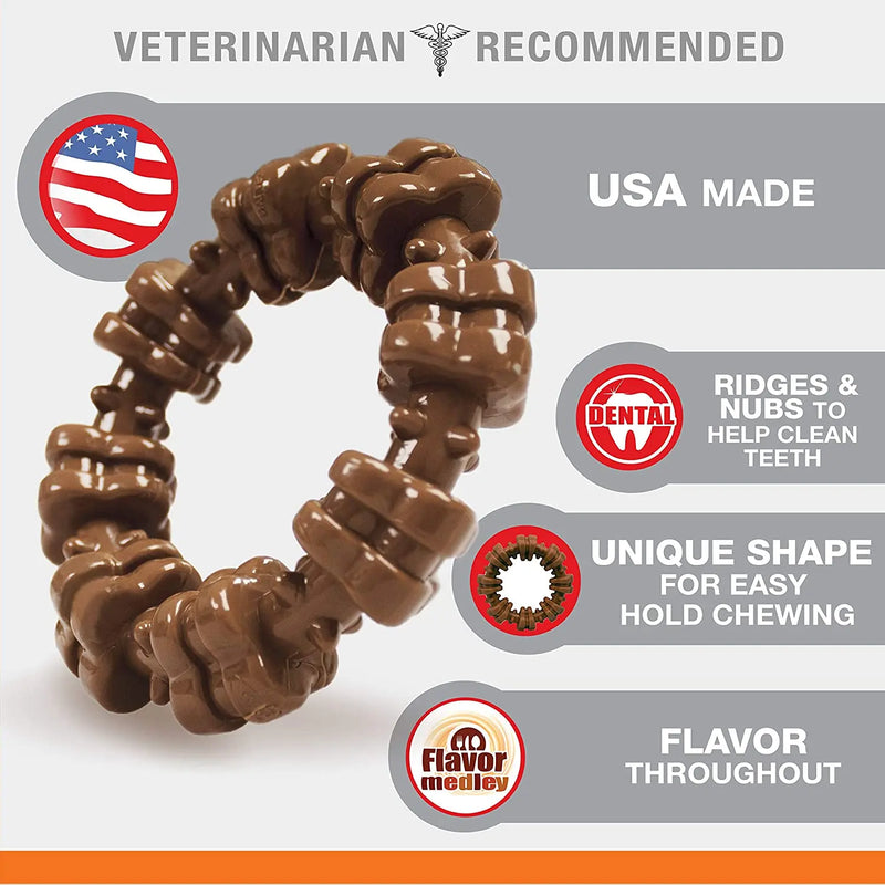 Nylabone Power Chew Textured Dog Ring Toy X-Large/Souper 50lbs.+ Nylabone