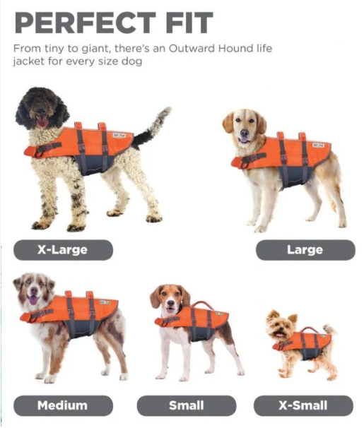 Outward Hound Dog Life Jacket Ripstop Life Jacket Fun, Extra Small