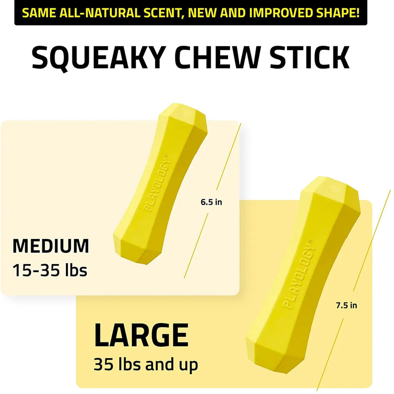 Playology Squeaky All Natural Chicken Chew Stick for Dogs, Large PLAYOLOGY