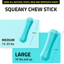 Playology Squeaky Peanut Butter Chew Stick Dog Toys, Medium PLAYOLOGY