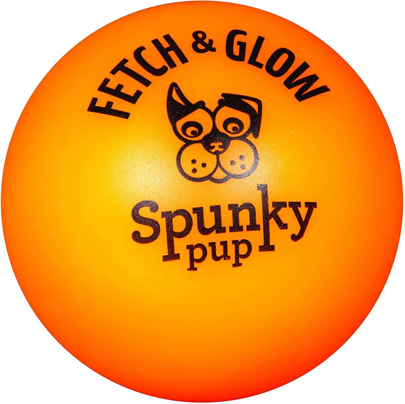 Spunky Pup Fetch & Glow Ball Dog Toy for Medium Dogs Spunky