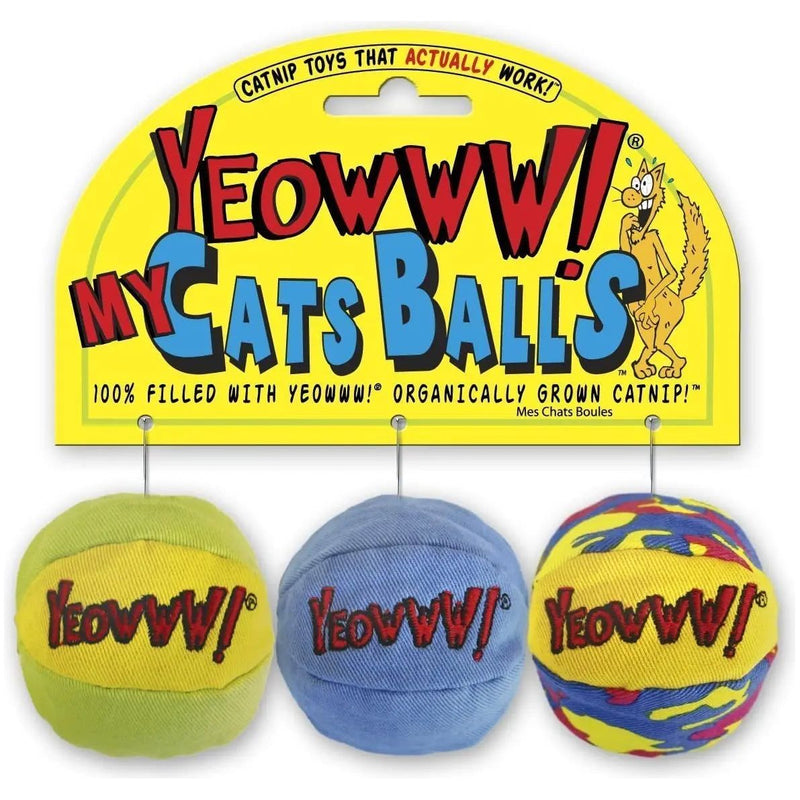 Yeowww! My Cats Balls Cat Toy 3-Pack Yeowww!