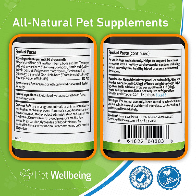 Pet Wellbeing Young at Heart Health Supplement for Dogs 2 oz. Pet Wellbeing