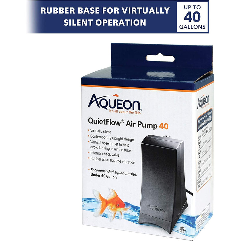 Aqueon QuietFlow 10 Aquarium Air Pump, 40 Gallons Aqueon