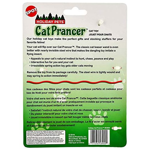 Ethical Pets Holiday Teaser Wand Prancer Cat Toy, 44" (Holiday, 44")