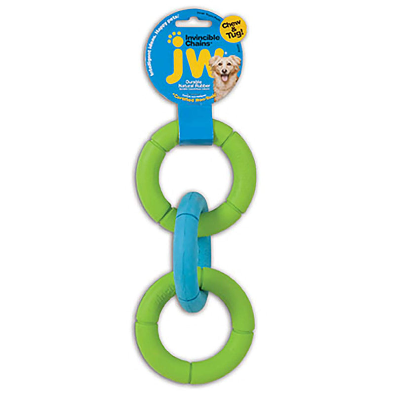 JW Pet Company Invincible Chains ST Triple Dog Toy, Small (Colors Vary)