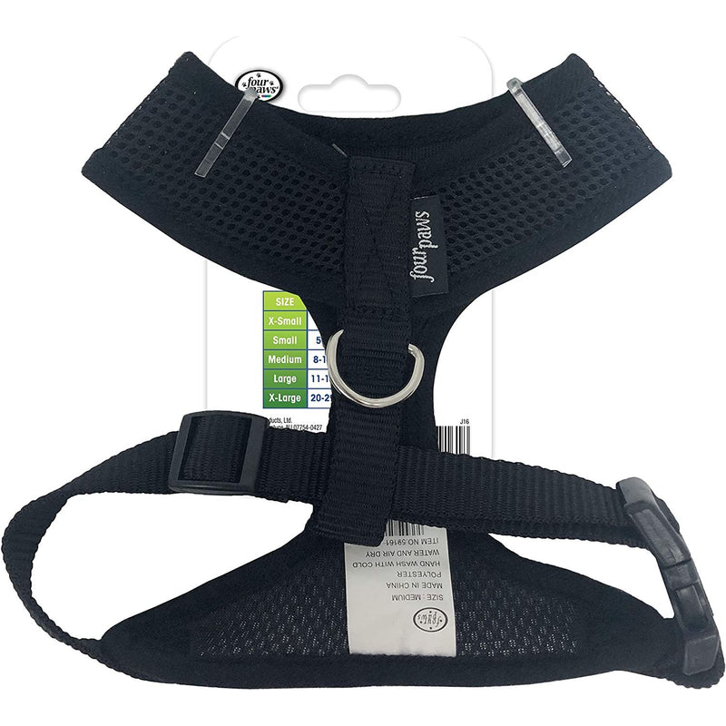 Four Paws Comfort Control Dog Harness, Black, Medium Four Paws