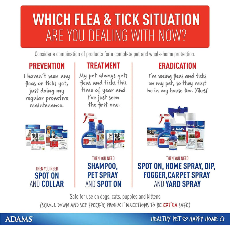 Adams Plus Flea and Tick Spot On for Large Dogs 31-60 lbs. Adams