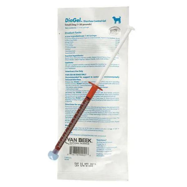 Diagel Diarrhea Control Gel 1ml for Small Dogs Van Beek