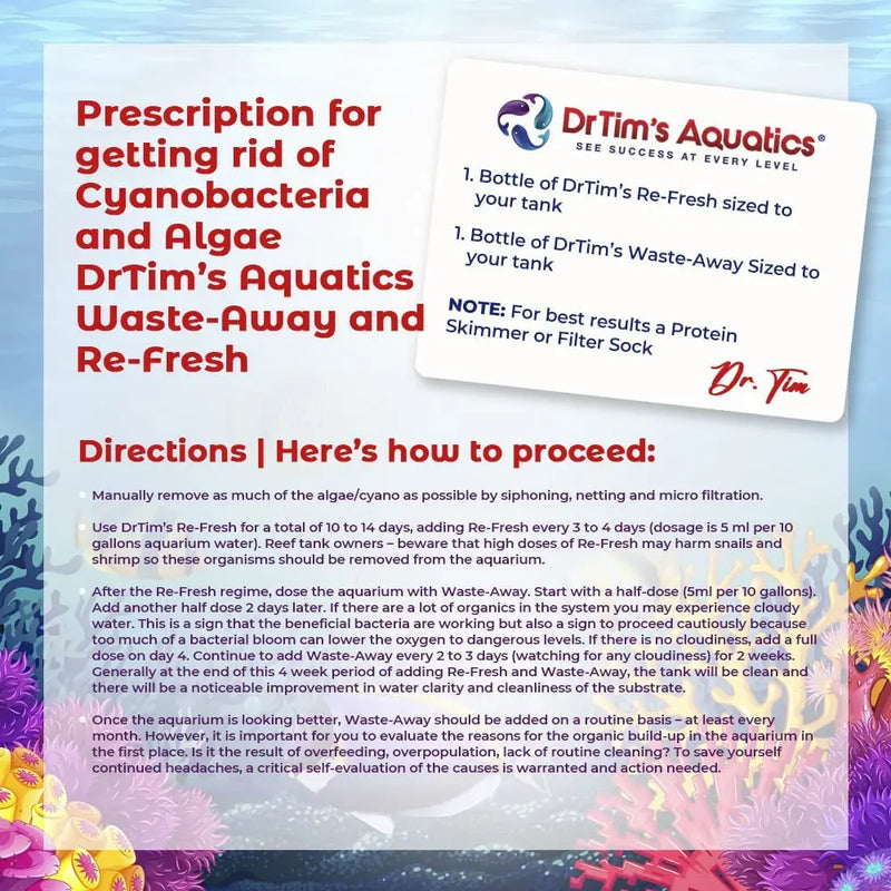 DrTim’s Aquatics Reef Waste-Away Natural Aquarium Cleaner 16 oz. Dr. Tim’s Aquatics