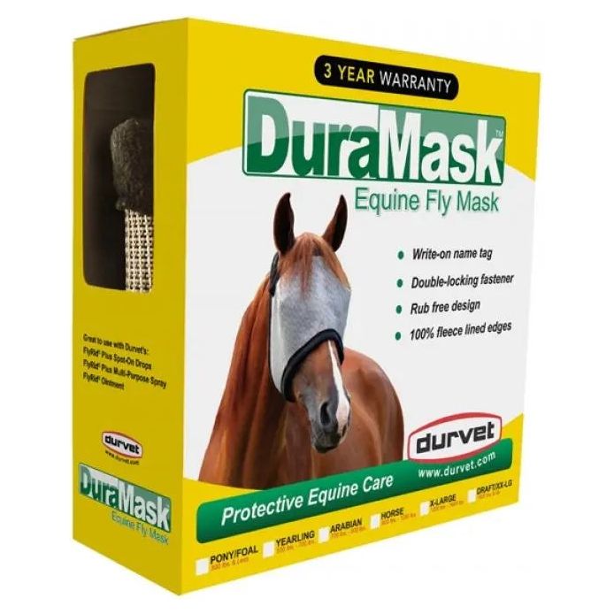 Duramask Horse Fly Mask Protective Equine Care Open Ears Durvet