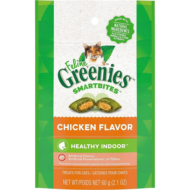 Feline Greenies Smartbites Healthy Indoor Cat Treats 2.1 oz. Greenies