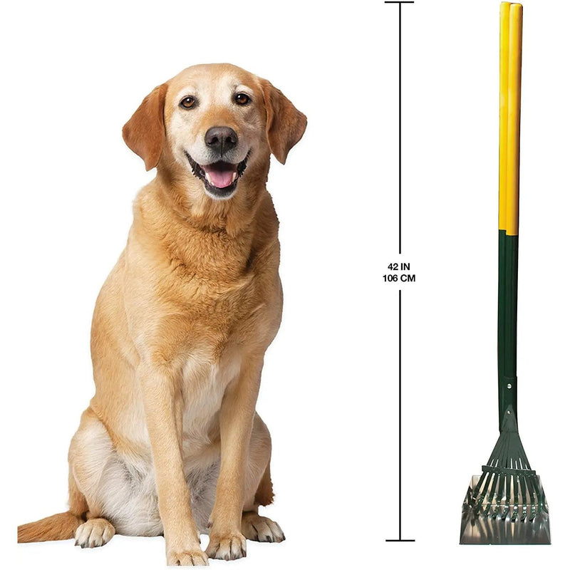 Four Paws Pooper Scooper Rake Set Yellow/Green, Small Four Paws