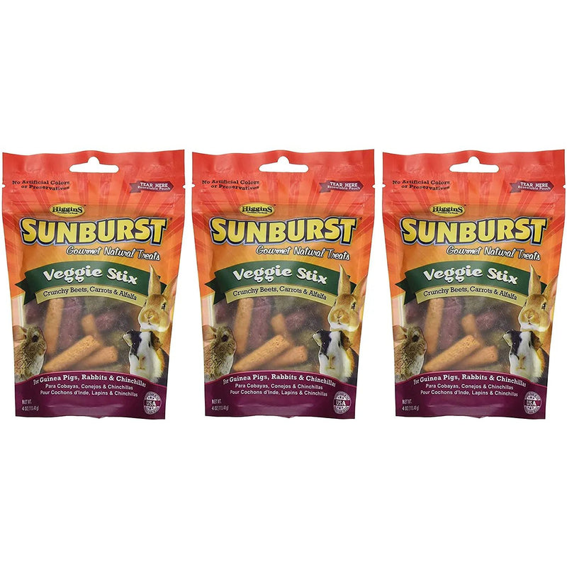 Higgins Sunburst Gourmet Natural Small Animal Treat Veggie Stix 4 oz. Higgins