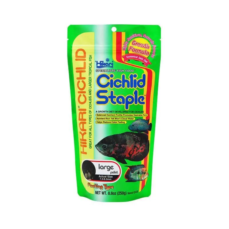 Hikari Cichlid Staple Floating LG Pellets Fish Food 8.8 oz. Hikari