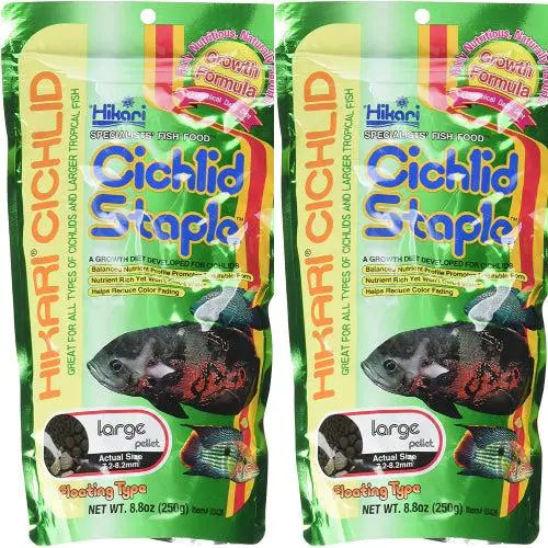 Hikari Cichlid Staple Floating LG Pellets Fish Food 8.8 oz. Hikari