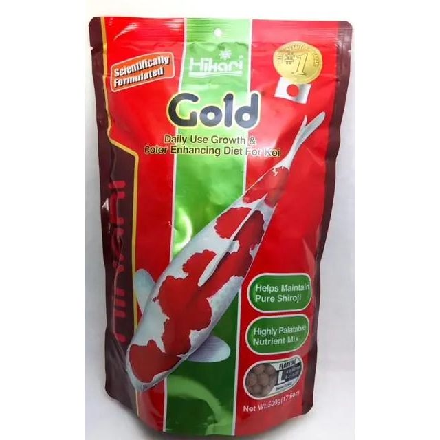 Hikari Gold Koi Food Large Floating Pellets Fish Diet 17.6 oz. Hikari