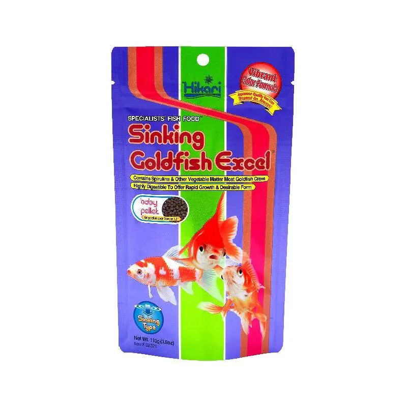 Hikari Sinking Goldfish Excel Baby Pellets Fish Food 3.8 oz. Hikari