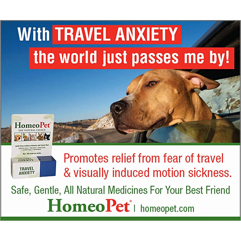 HomeoPet Travel Anxiety Calming Relief Remedy for Pets 15mL HomeoPet