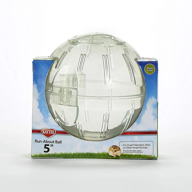 Kaytee Run-About Ball Mini Moon Glow for Small Animals 5-Inch Kaytee