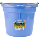 Little Giant Flat Back Plastic Animal Feed Bucket 5Gal Berry Blue Little Giant