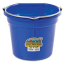 Little Giant Flat Back Plastic Animal Feed Bucket 5Gal Berry Blue Little Giant