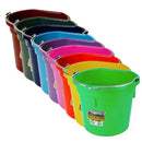 Little Giant Plastic Flat Back Feed Bucket w/Metal Handle 20QT Little Giant