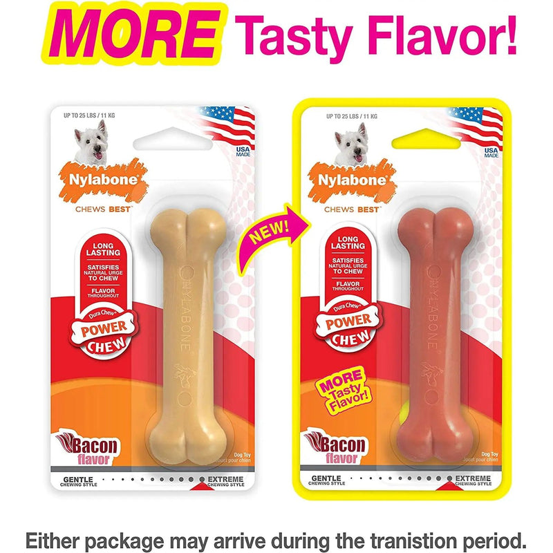 Nylabone Durachew Bacon Flavor Regular Sm to Md Dogs Up to 25lbs. Nylabone