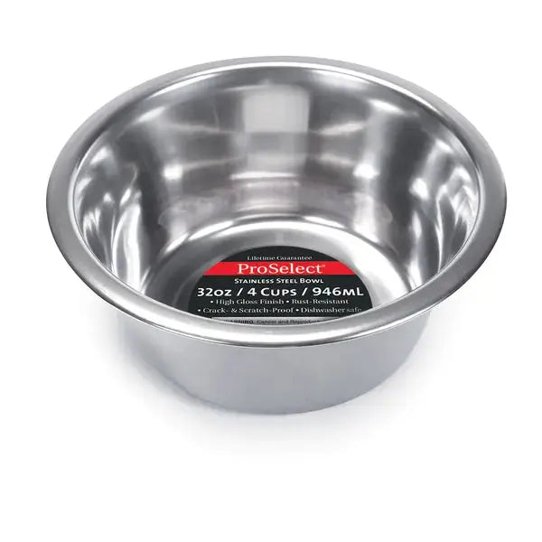 ProSelect Heavy Stainless Steel Dish Mirror Finish Dog Bowl ProSelect