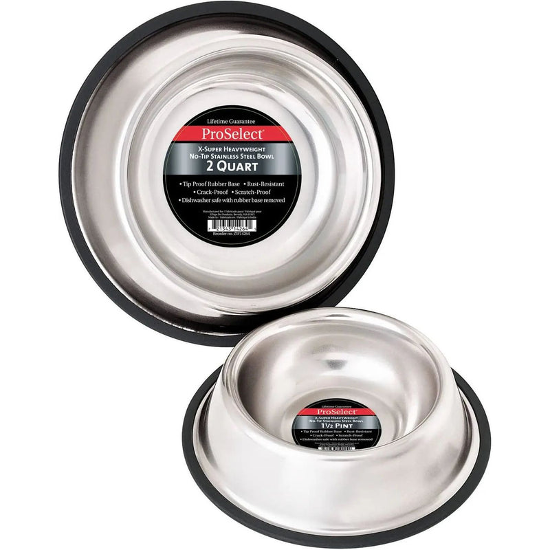 ProSelect X-Super Heavy No-Tip Mirror Pet Bowls PetEdge