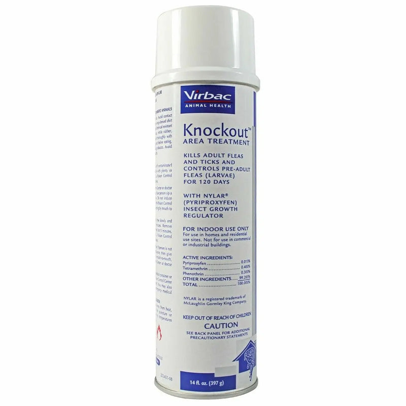 Virbac Knockout Area Treatment Spray Kills Fleas & Ticks 14 oz. Virbac